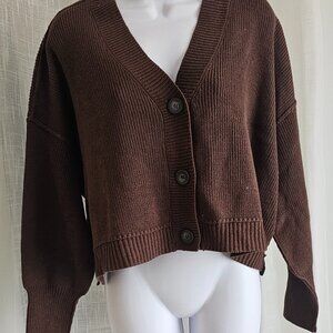 RD STYLE Stitch Fix  Sumire Long Sleeve V-Neck Cardigan Brown Size M NWT